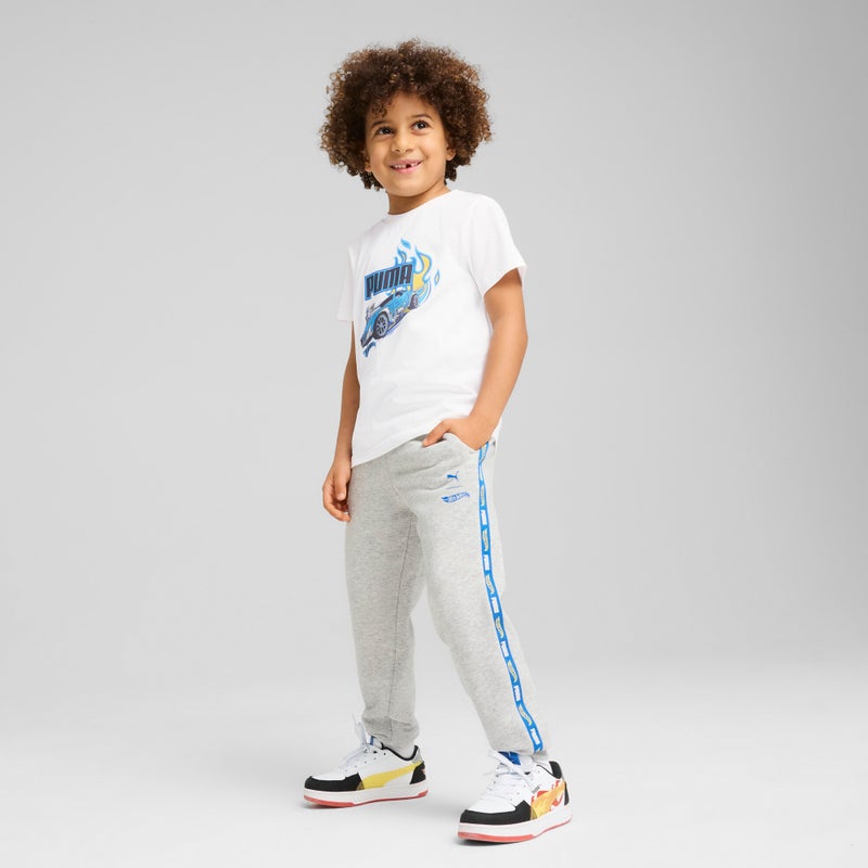 PUMA x HOT WHEELS Graphic Kids Boys White T-Shirt - Image 3